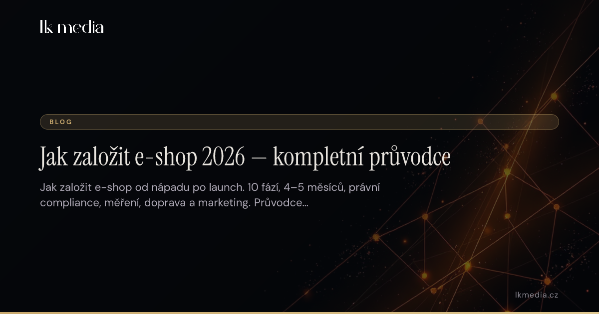 Jak založit e-shop 2026