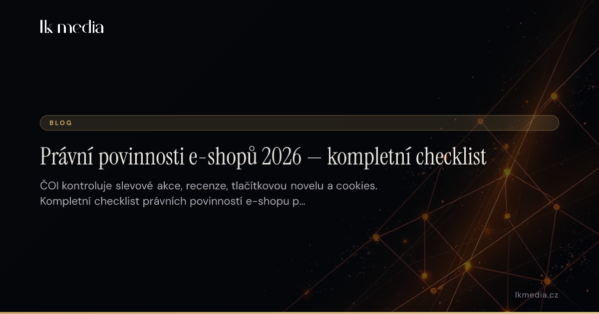 Právní povinnosti e-shopů 2026